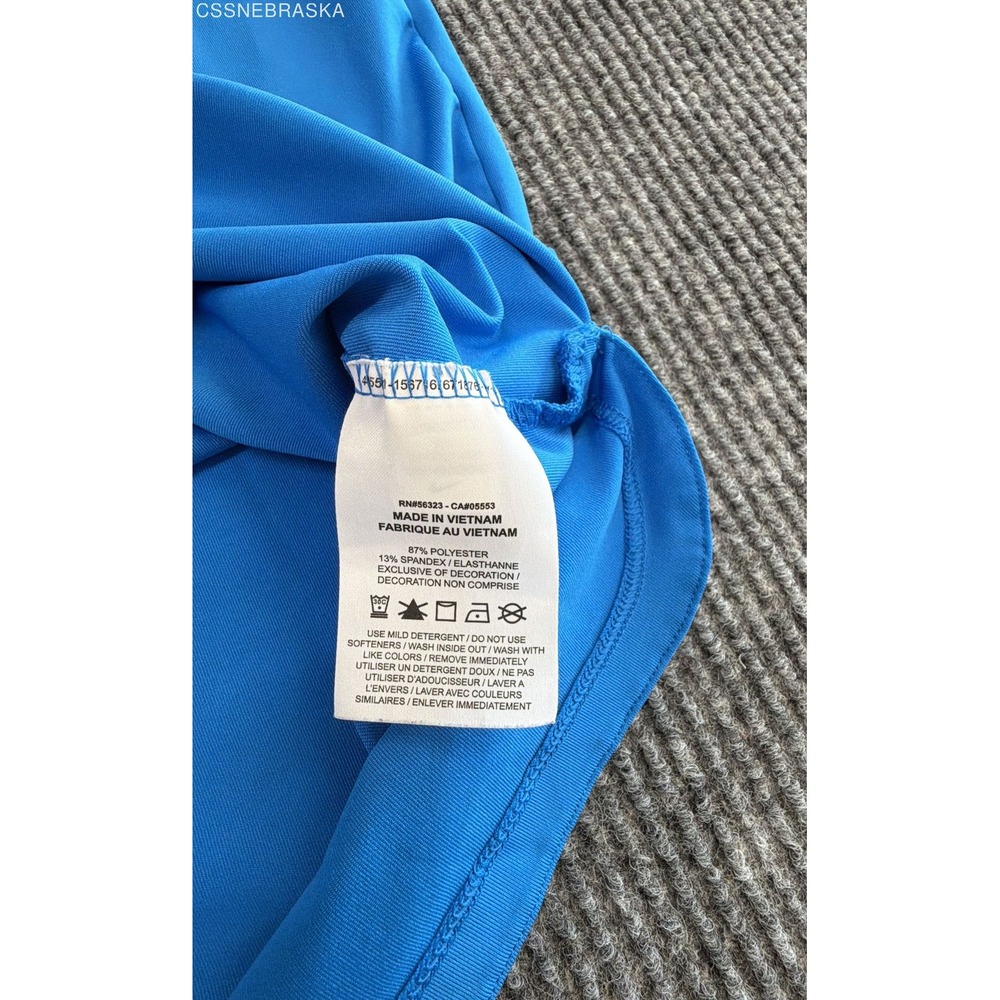 Nike Blue Tiger Woods Vapor Reflective Blade Collar Golf Shirt Men Chevron XXl - Picture 7 of 10